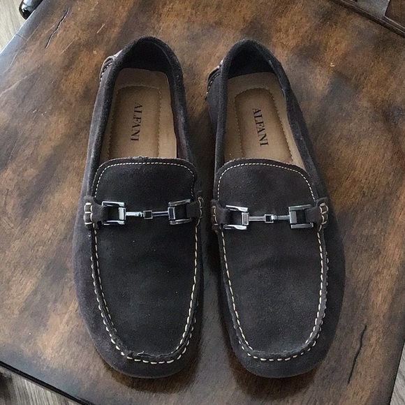 Chaussures Homme Alfani En Cuir Marron - Taille US 9 - Neuf Dans Boîte D'origine (NWB)